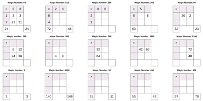 Magic Multiplication Squares thumbnail