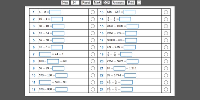 Subtraction Ladder thumbnail