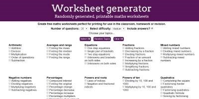 Worksheet generator thumbnail